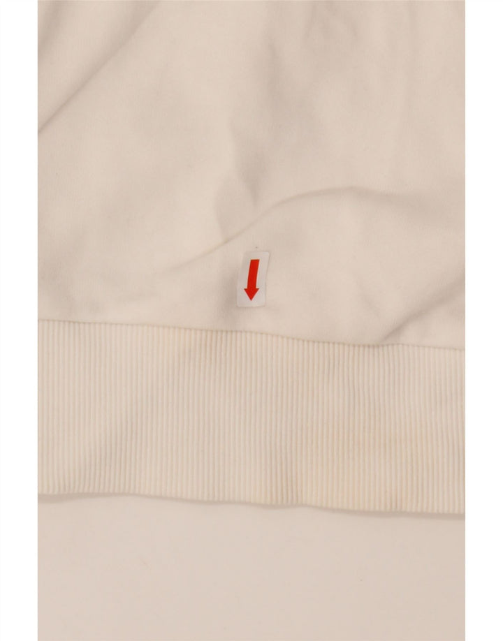 DIESEL moletom com capuz gráfico masculino médio algodão branco
