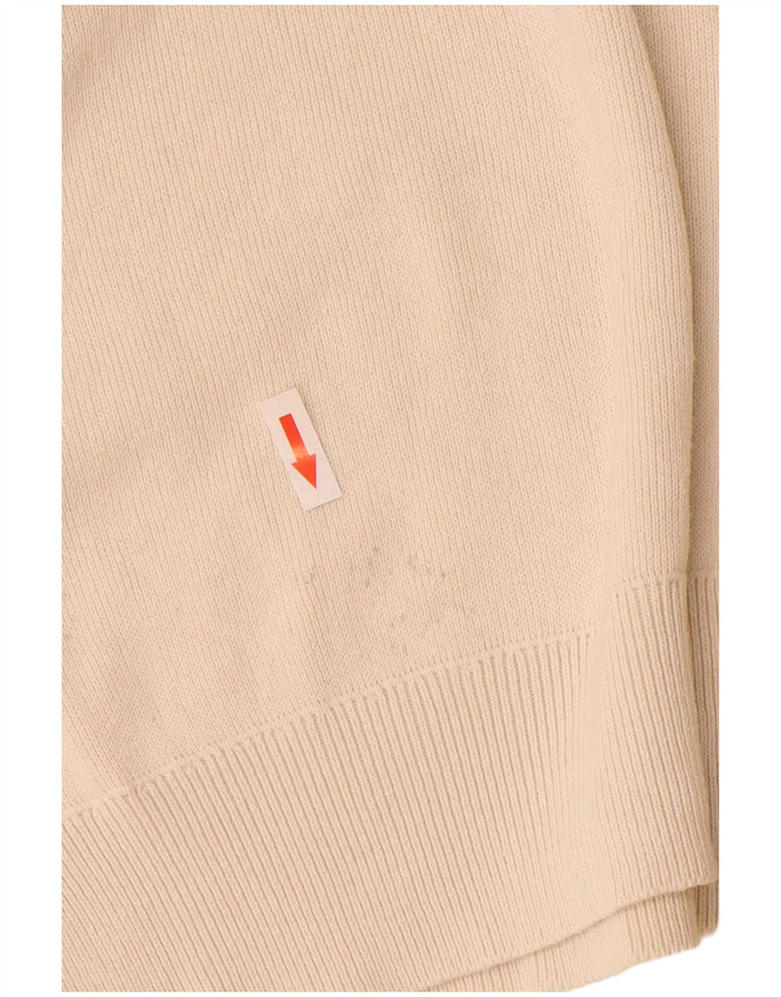 Suéter masculino Zara com zíper e gola grande de algodão branco