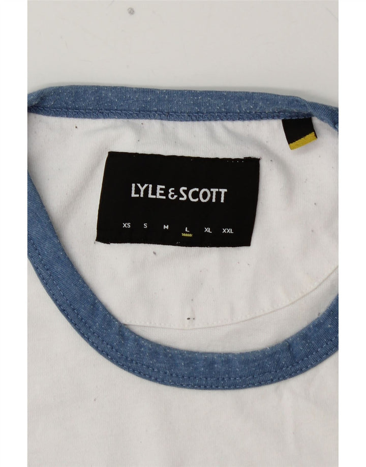 Camiseta masculina LYLE & SCOTT grande algodão branco
