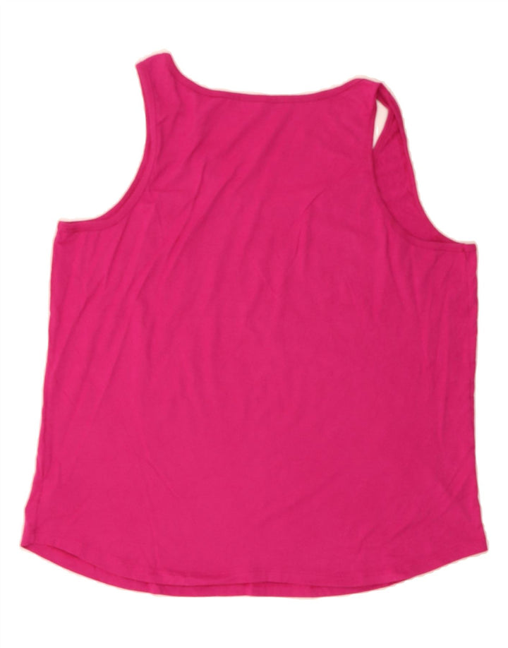 CHAMPION Womens Graphic Vest Top UK 18 XL Pink Cotton Vintage Champion and Second-Hand Champion from Messina Hembry 