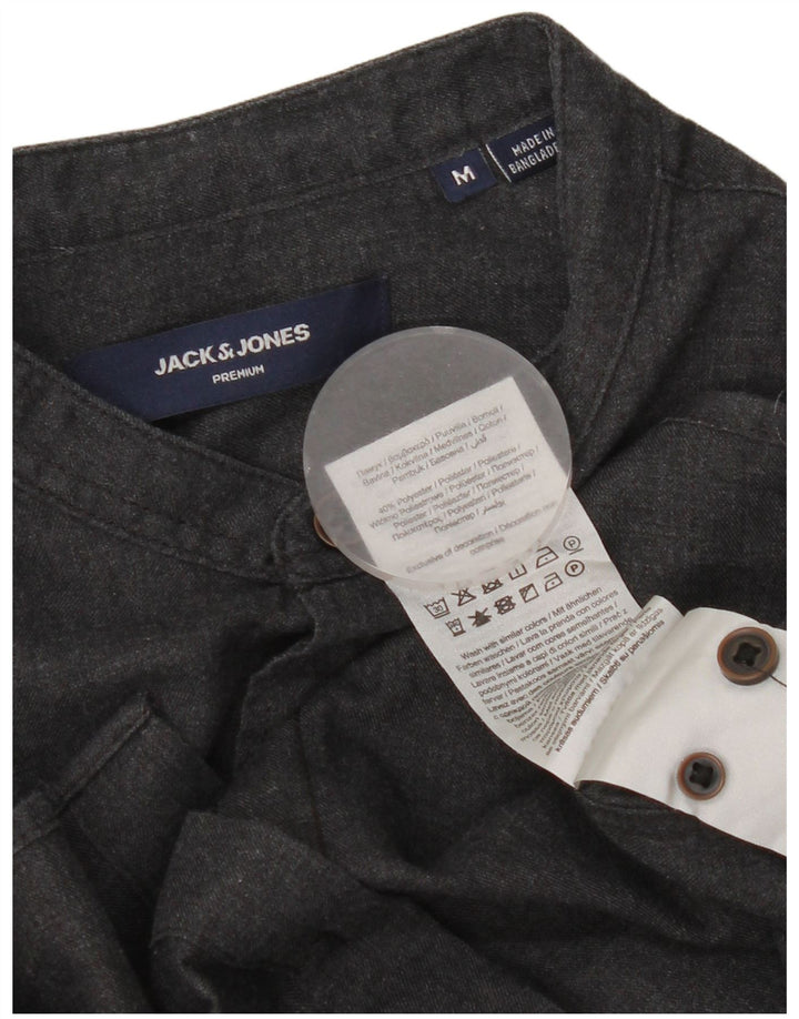 Camisa masculina Jack & Jones algodão cinza médio