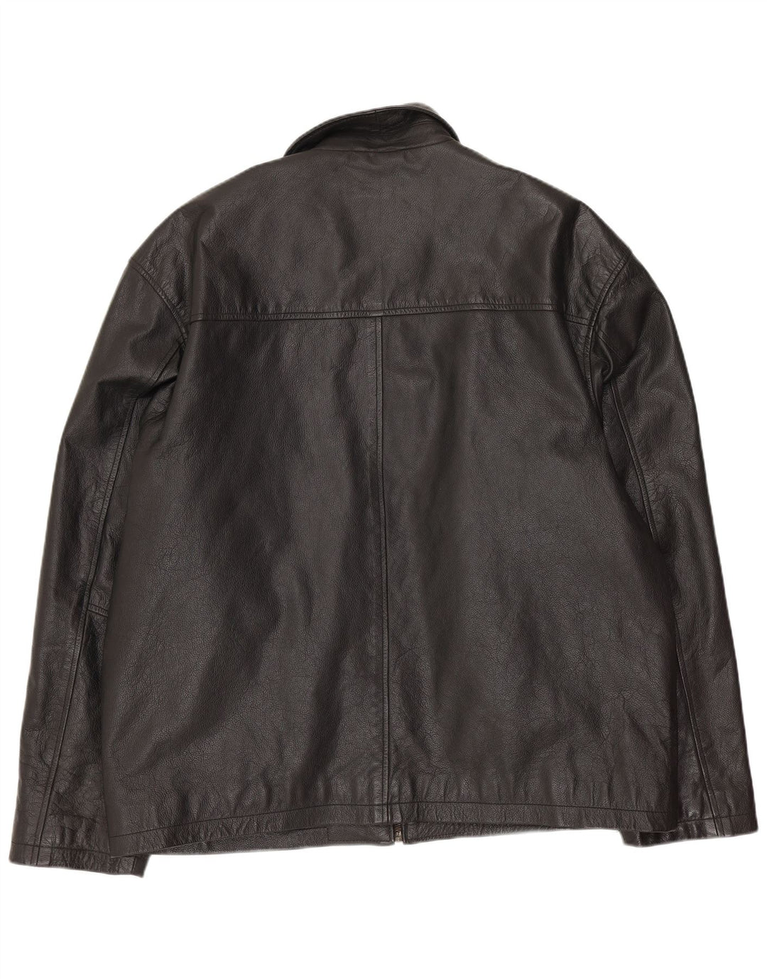 Jaqueta de couro masculina vintage UK 42 XL couro preto