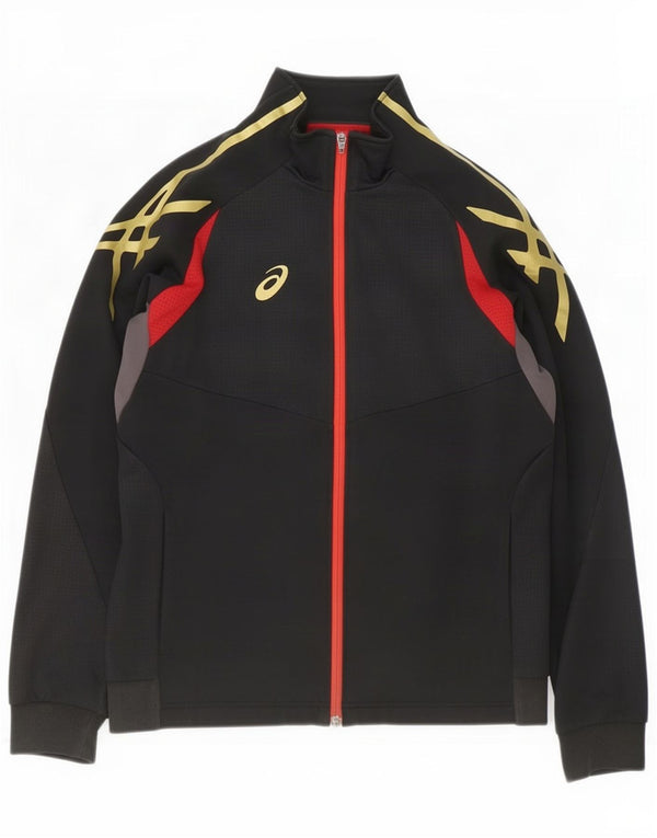 Asics Mens Tracksuit Top Jacket pequeno preto colorblock
