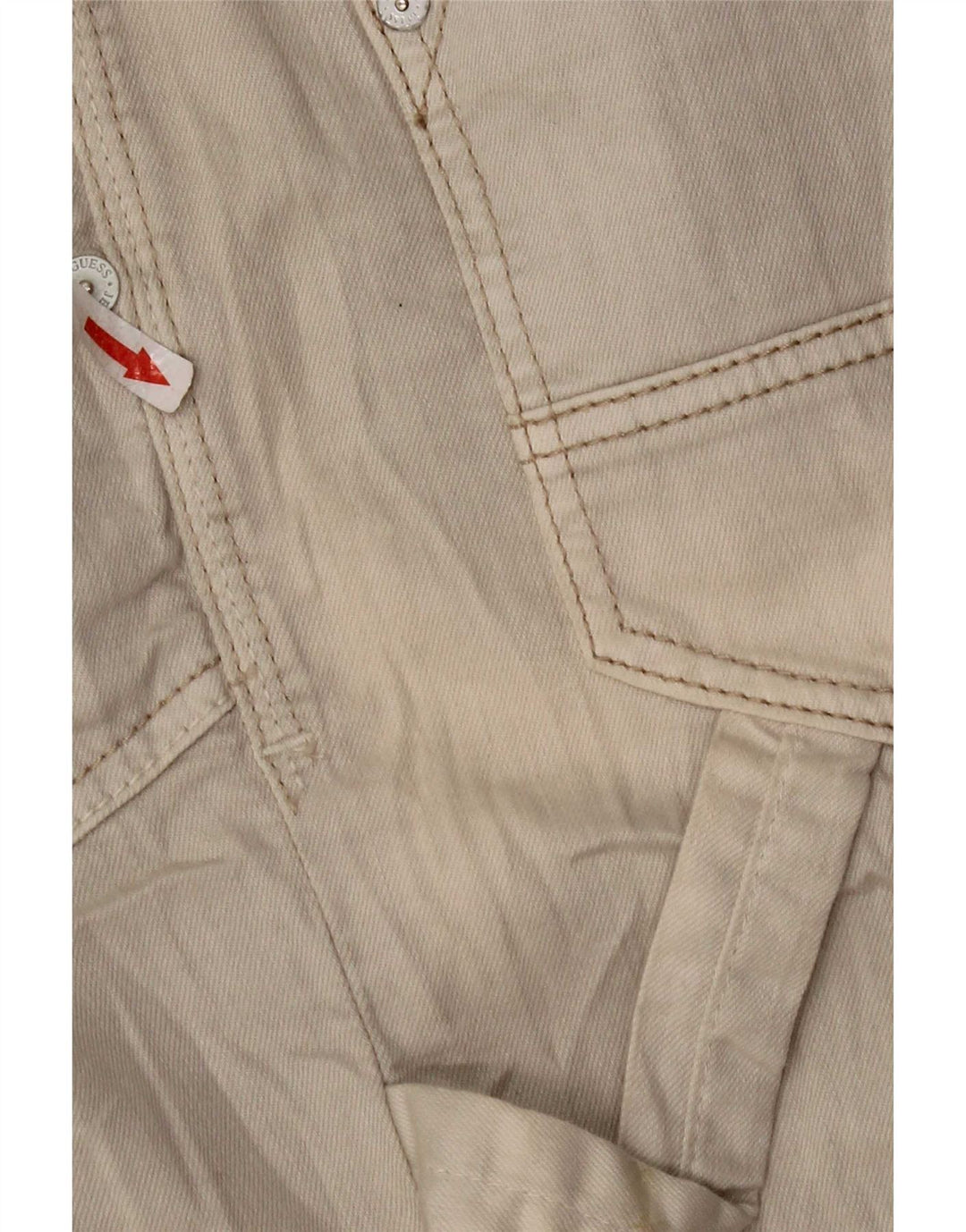 Guess Saia feminina jeans cargo W28 algodão bege médio