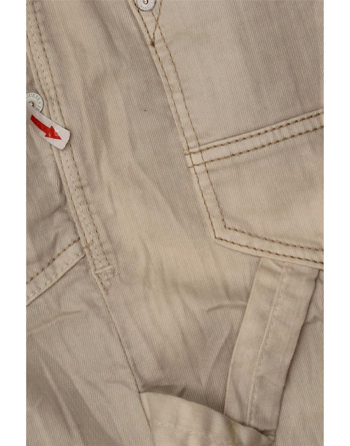 Guess Saia feminina jeans cargo W28 algodão bege médio