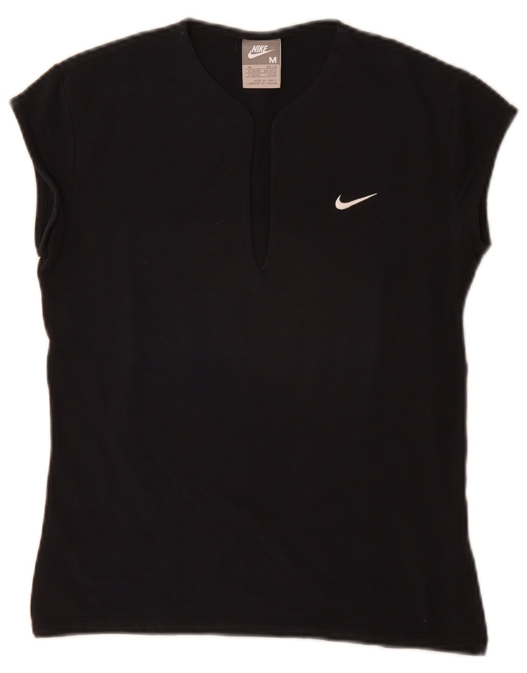 Camiseta feminina Nike UK 10/12 médio algodão preto