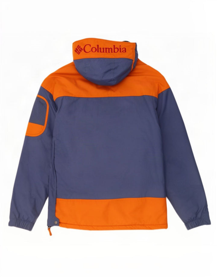 Jaqueta masculina Columbia Graphic Anorak Reino Unido 36 pequeno bloco colorido azul marinho