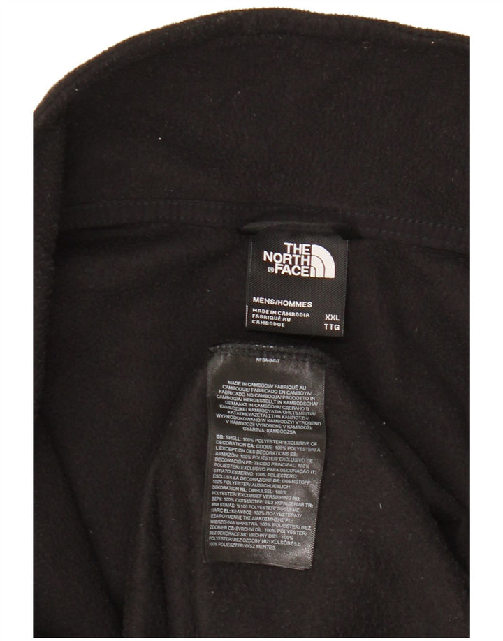 Suéter de lã masculino The North Face com zíper e gola 2XL poliéster preto