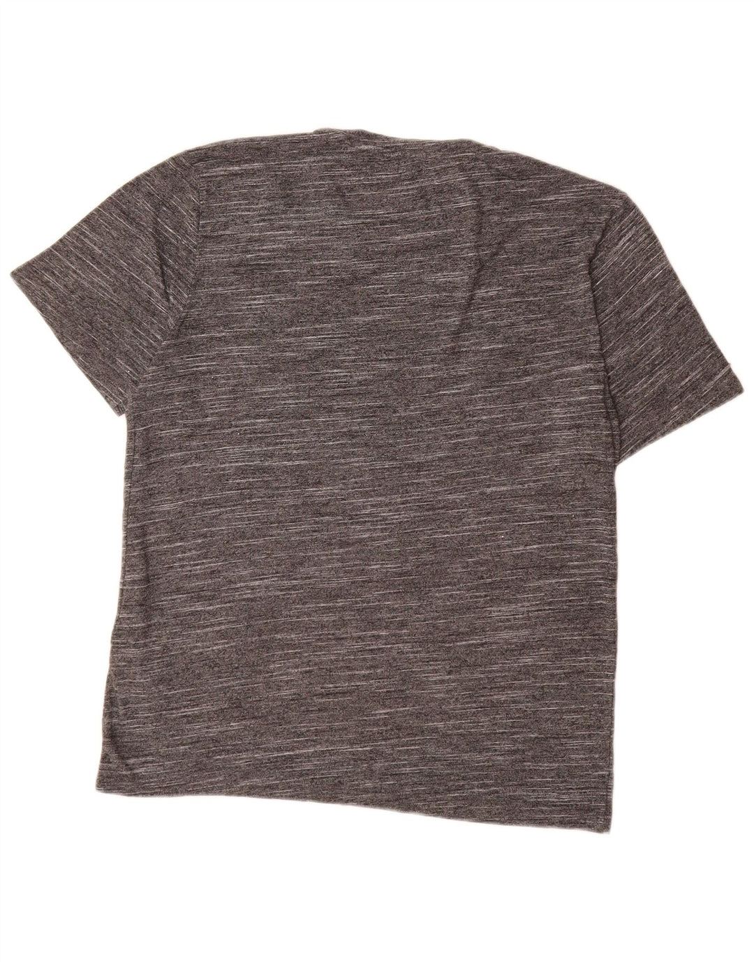 Camiseta masculina Reiss Top algodão manchado cinza médio
