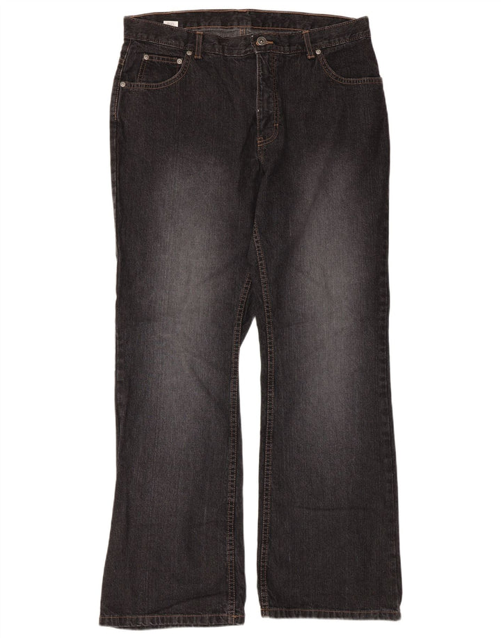 Calça jeans feminina Marks & Spencer Bootcut Reino Unido 16 grande W34 L30 algodão preto