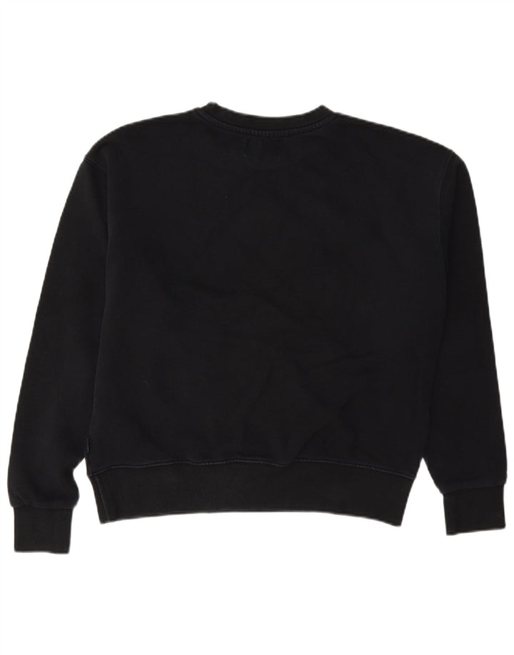 Converse feminino oversized moletom jumper UK 6 XS algodão preto
