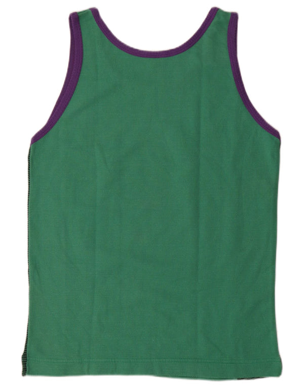 Colete gráfico masculino Campagnolo Top IT 50 algodão listrado verde médio