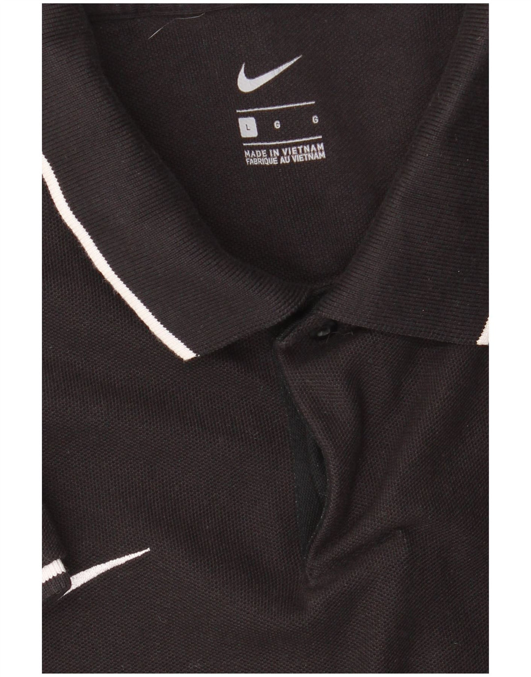 Camisa polo masculina NIKE grande algodão preto