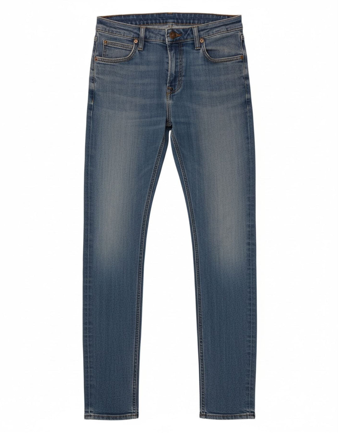 LEE Womens Malone Skinny Jeans W29 L32 Azul Algodão