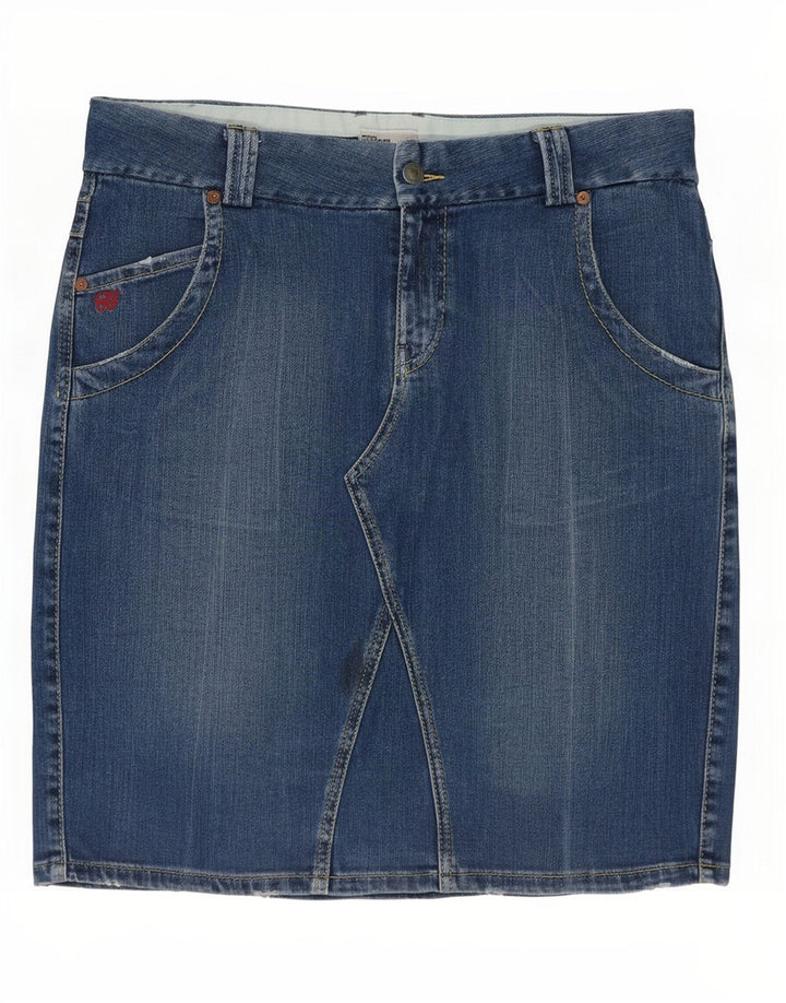 Saia jeans feminina Tommy Hilfiger grande W36 algodão azul