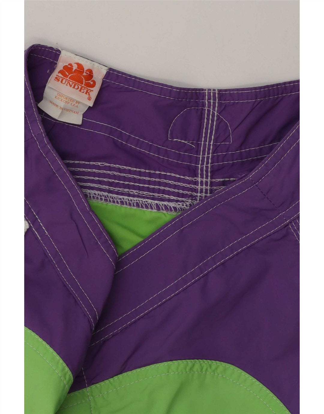 Shorts de natação feminino Sundek UK 10 poliéster colorblock verde pequeno