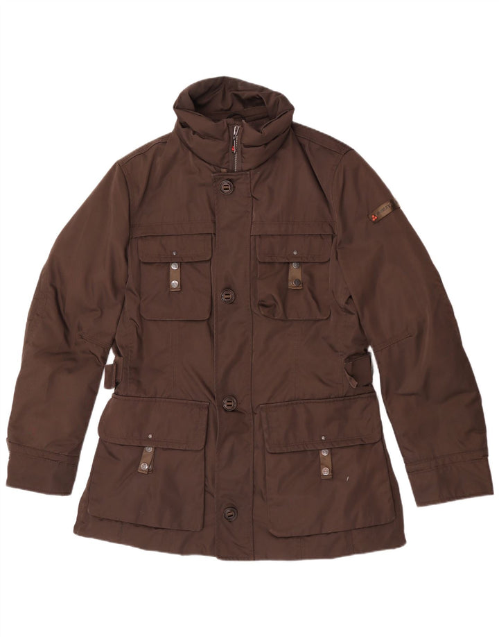 Jaqueta Parka masculina PEUTEREY Reino Unido 38 poliéster marrom médio