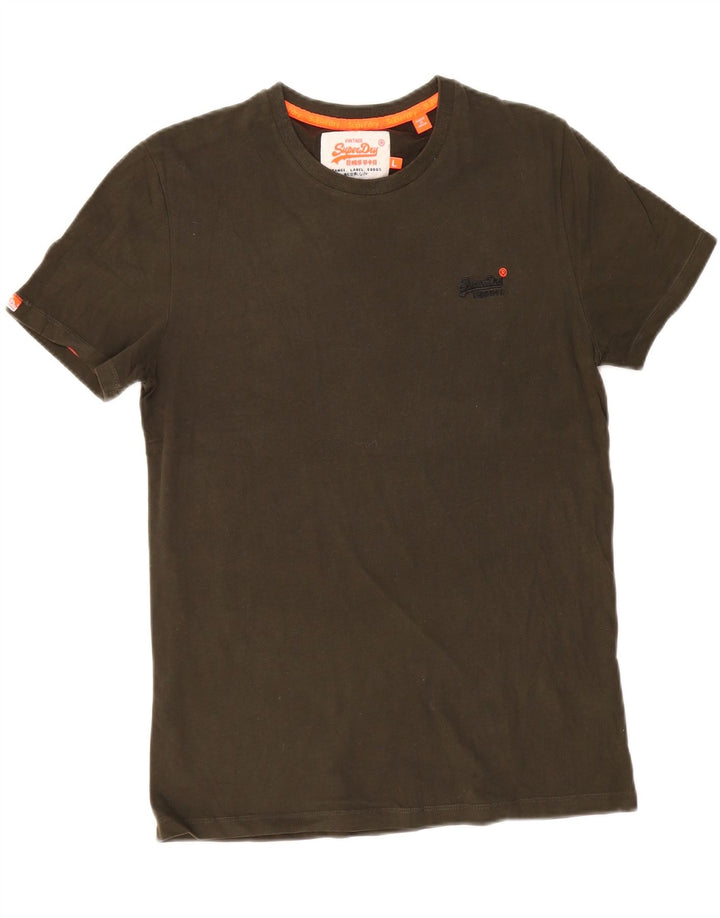 Camiseta masculina SUPERDRY grande algodão cáqui