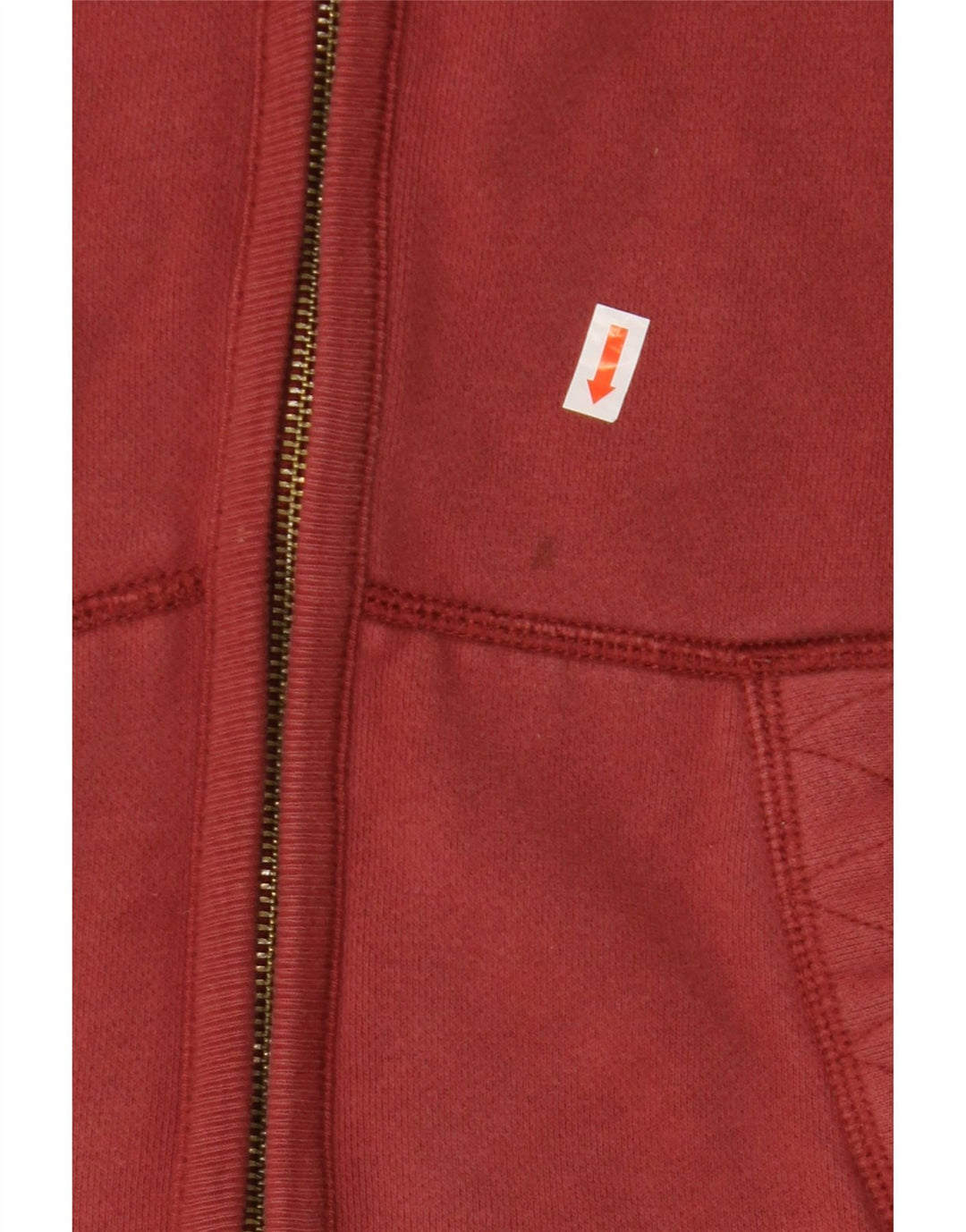 Suéter masculino com capuz e zíper FAT FACE pequeno Borgonha