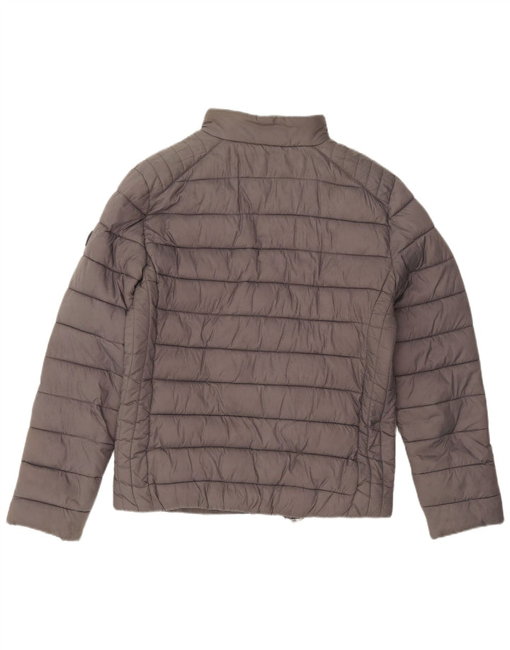 Jaqueta acolchoada masculina Liu Jo UK 40 grande poliamida cinza