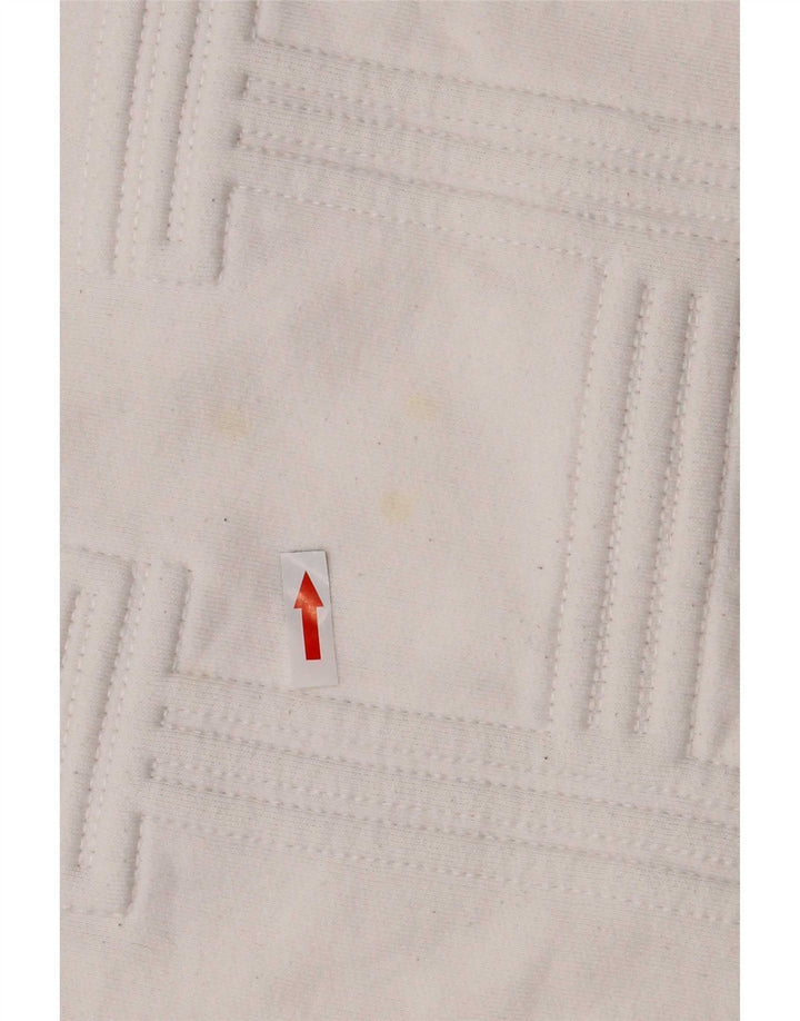 Tommy Hilfiger moletom gráfico masculino jumper médio algodão branco
