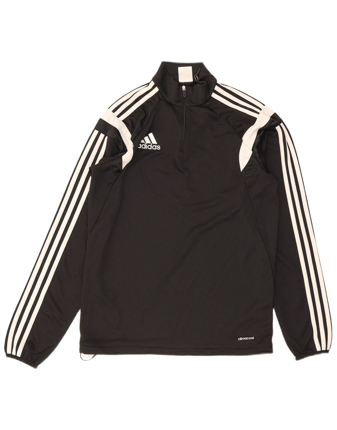 Adidas Mens Climacool Pullover Treino Top Pequeno Preto Colorblock