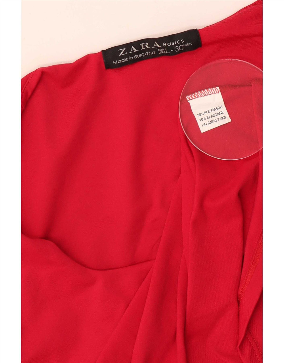 Colete feminino Zara UK 14 grande poliamida vermelha