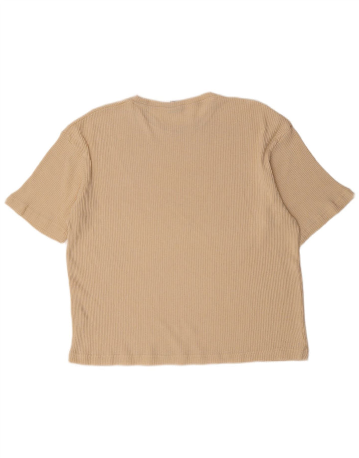 Camiseta masculina ZARA Top XL algodão bege