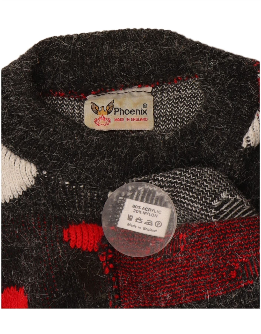 Suéter feminino Phoenix com gola tartaruga Reino Unido 16 bolinhas cinza grande