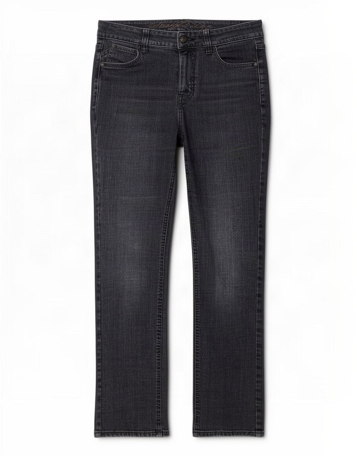 Calça jeans feminina Marks & Spencer Bootcut UK 10 pequena W27 L29 algodão azul marinho