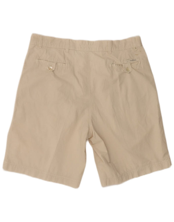 Ermenegildo Zegna Masculino Pegged Chino Shorts IT 54 XL W38 Algodão Bege