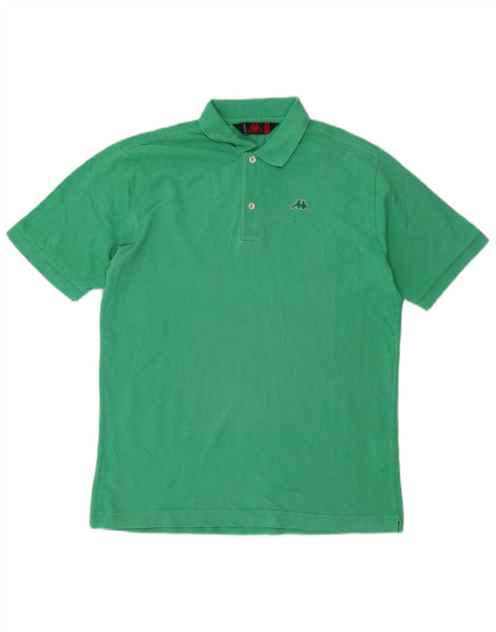 Camisa polo masculina Kappa algodão verde médio