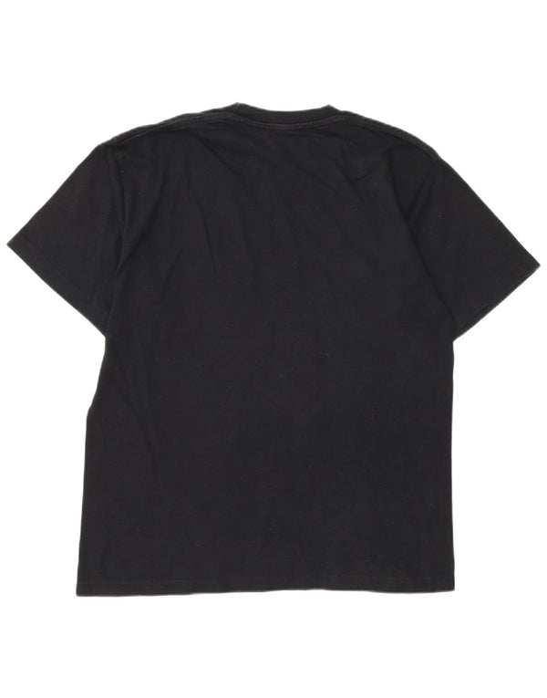 CHAMPION Mens Graphic T-Shirt Top Medium Black Cotton