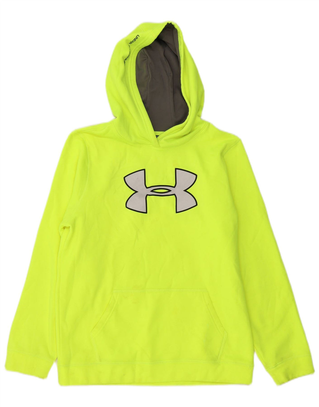 Suéter com capuz gráfico UNDER ARMOUR Boys 13-14 anos XL verde