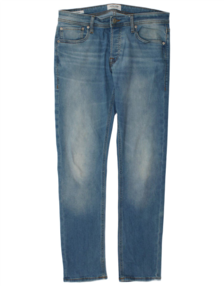 Jack & Jones Mens Slim Jeans W32 L32 Azul Algodão