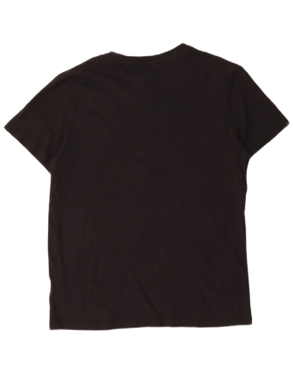 Camiseta masculina Jack & Jones grande algodão preto