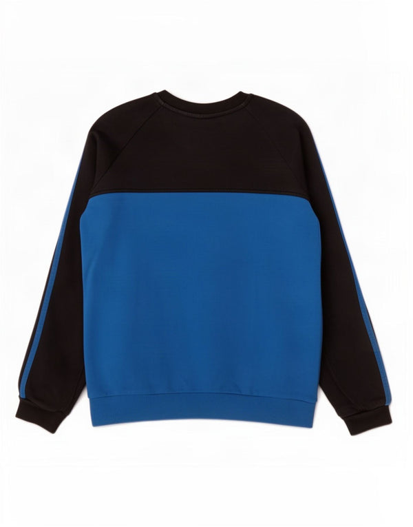 Moletom Adidas Menino Jumper 11-12 Anos Azul Colorblock Algodão