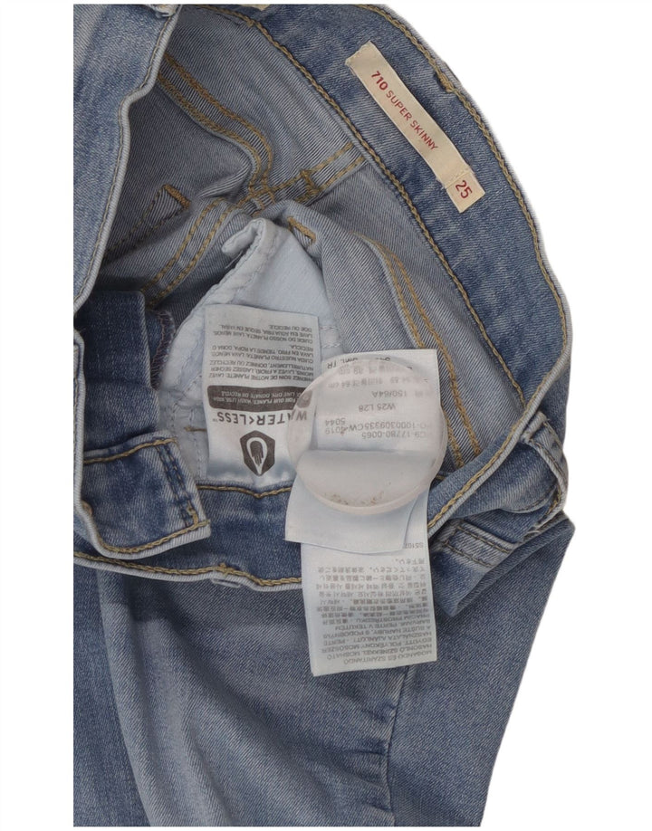 Calça jeans feminina Levi's 710 Super Skinny W25 L28 azul algodão