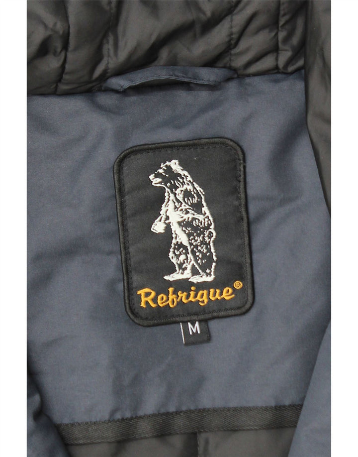 Jaqueta Parka masculina Refrigue com capuz UK 38 poliéster azul marinho médio
