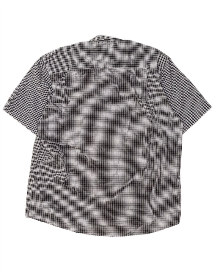 Camisa masculina Pierre Cardin Regular Fit 3XL poliéster xadrez cinza