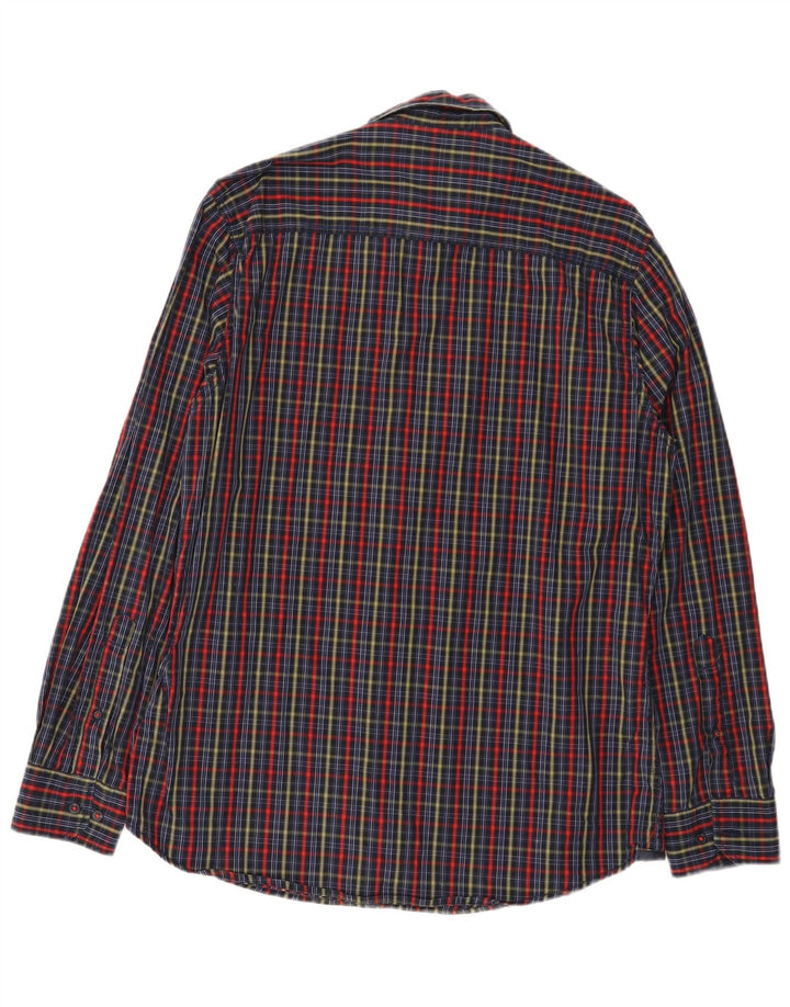 Camisa masculina Engbers Regular Fit tamanho 41/42 grande algodão xadrez multicolorido