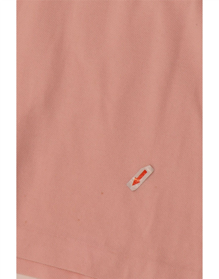 Camisa polo masculina Lacoste tamanho 5 grande algodão rosa