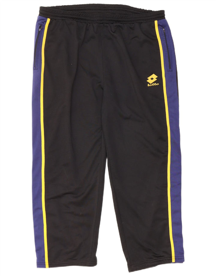LOTTO Mens Tracksuit Trousers 2XL  Black Colourblock Polyester
