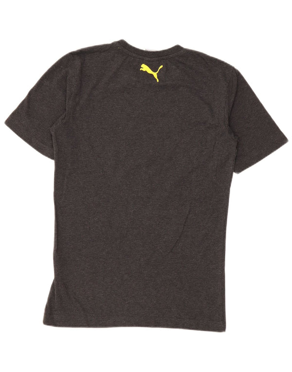 Puma Camiseta Masculina Graphic Top Pequeno Algodão Cinza