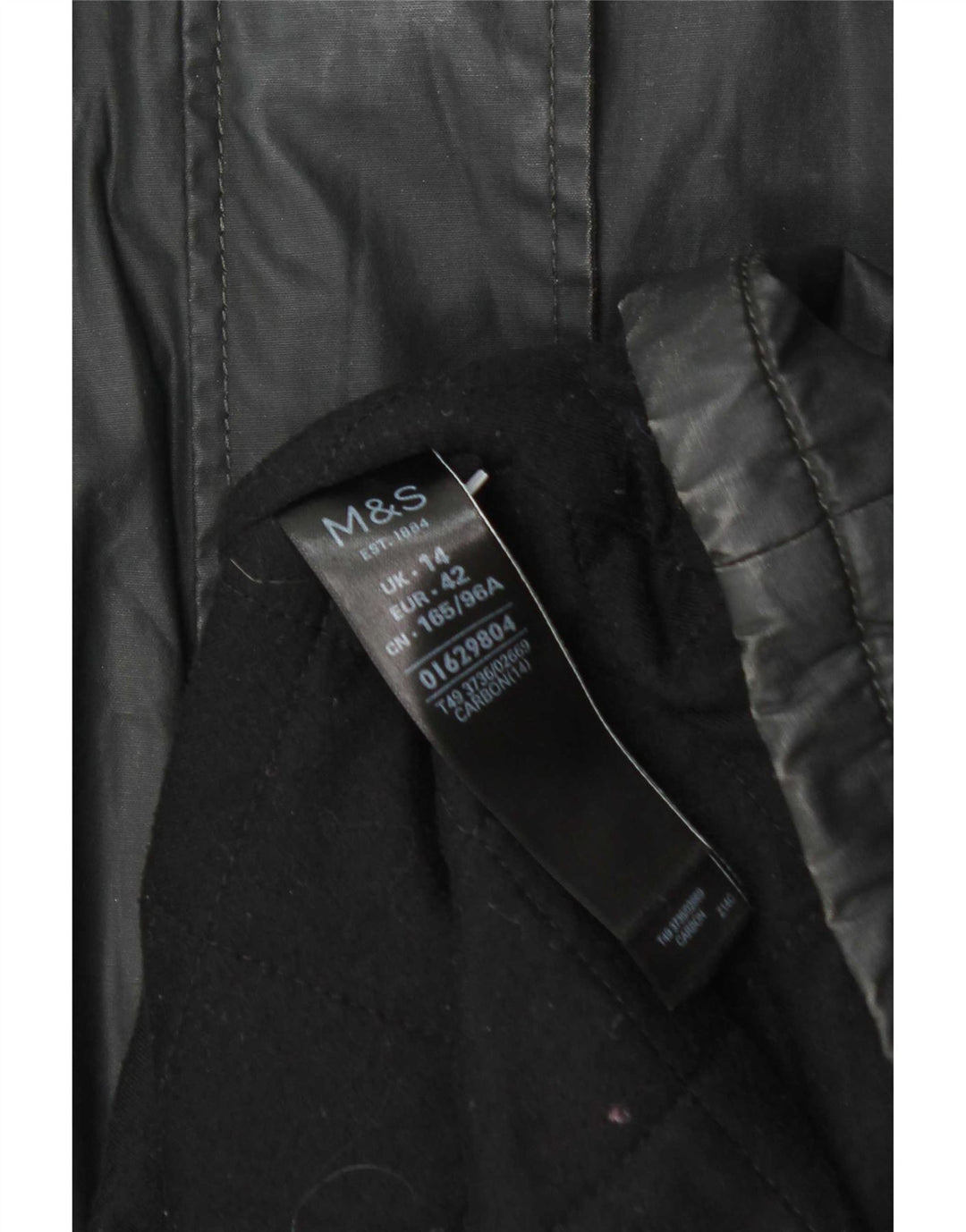 Jaqueta Parka Feminina Marks & Spencer com Capuz Encerado Reino Unido 14 Grande Cinza