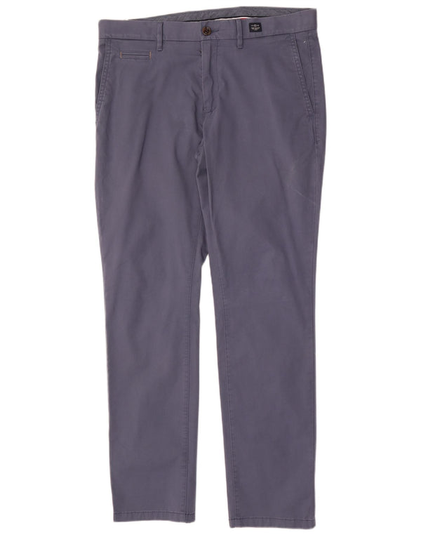 Tommy Hilfiger Mens Slim Chino Calças W34 L32 Azul Algodão