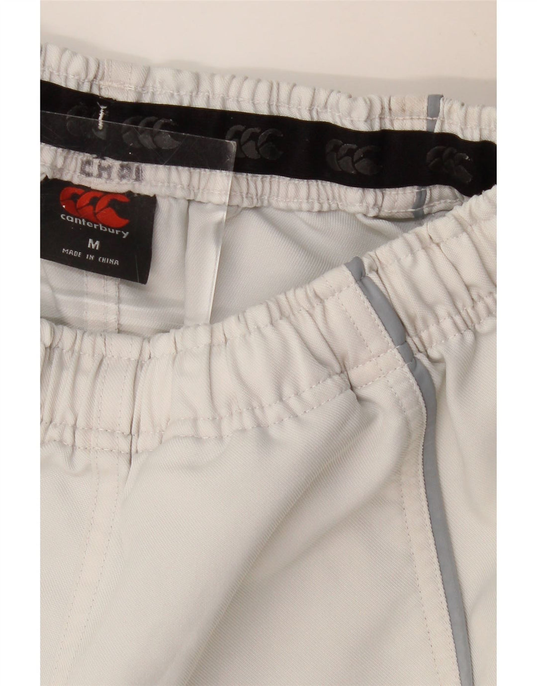 Shorts esportivos masculinos CANTERBURY médio off white colorblock