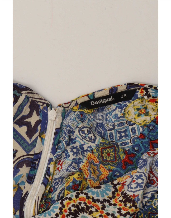Vestido feminino Desigual com estampa A-Line EU 38 médio patchwork multicolorido
