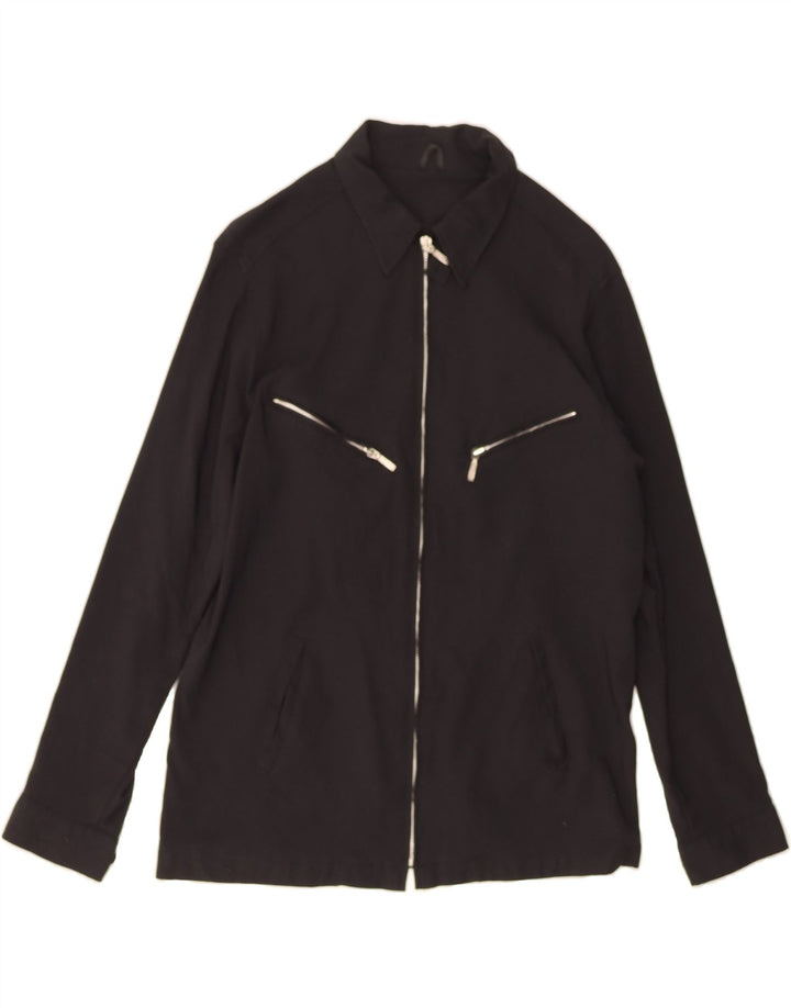 VINTAGE Womens Bomber Jacket IT 44 Medium Black Vintage Vintage and Second-Hand Vintage from Messina Hembry 