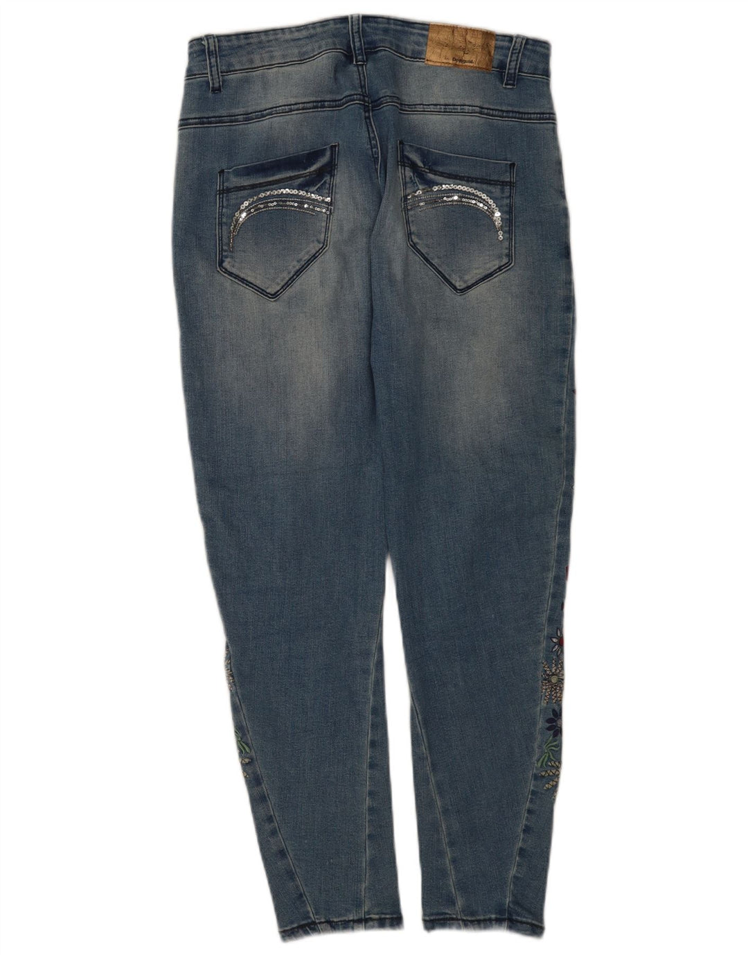Desigual Jeans Slim Feminino Desigual W26 L26 Azul Floral